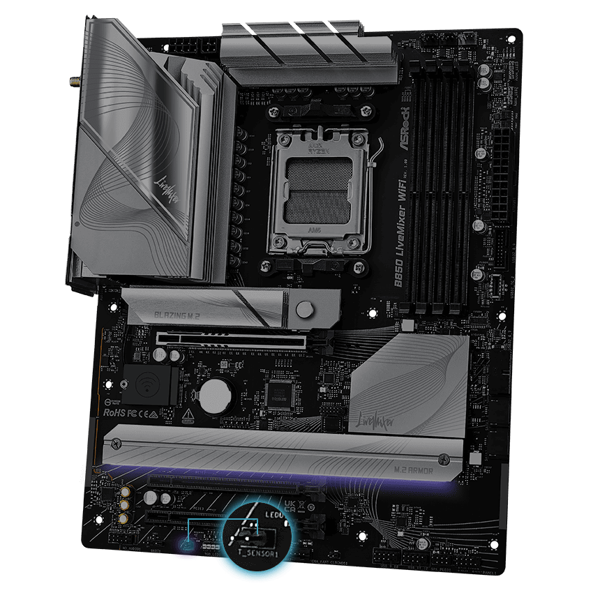 ASRock B850 Live Mixer WiFi AM5 ATX Motherboard - Newegg.com